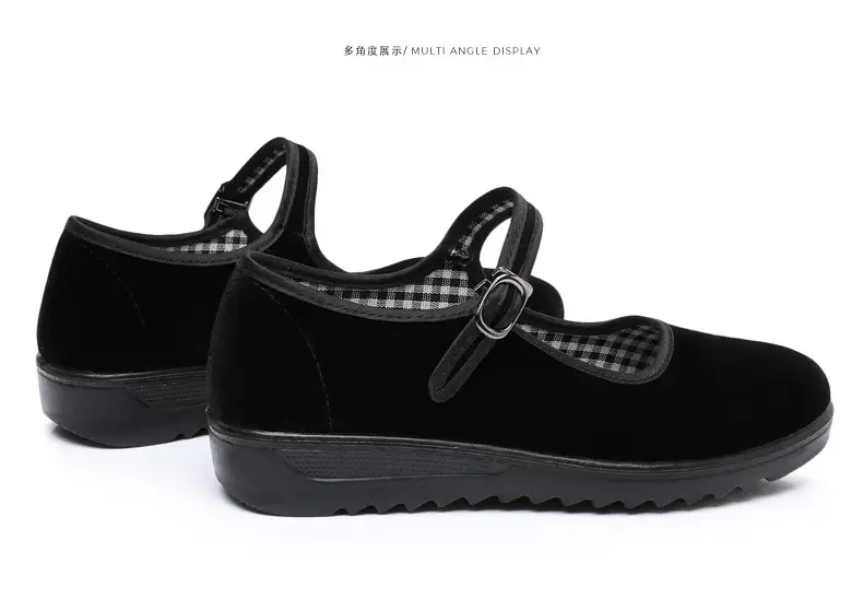 Old Beijing Cloth Shoes Women's Single Shoes New Soft Sole Non-slip Beef Sole Work Shoes Black Hotel Shoes Dancing Mom Shoes — feature 20