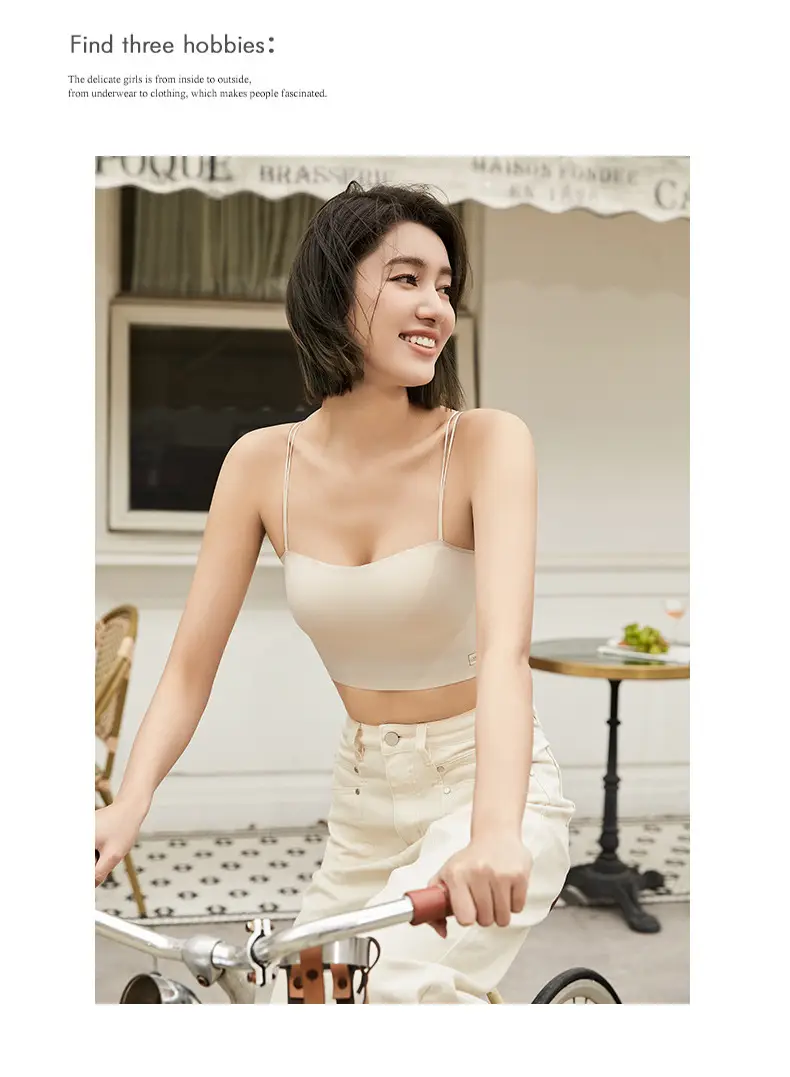 All-In-One Fixed Cup Back Bra with Spaghetti Straps — feature 20