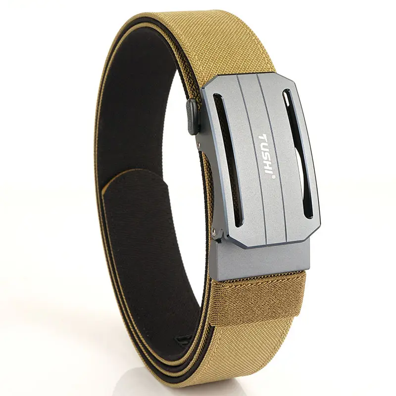 Men's Aluminum Belt with Black Nylon Strap