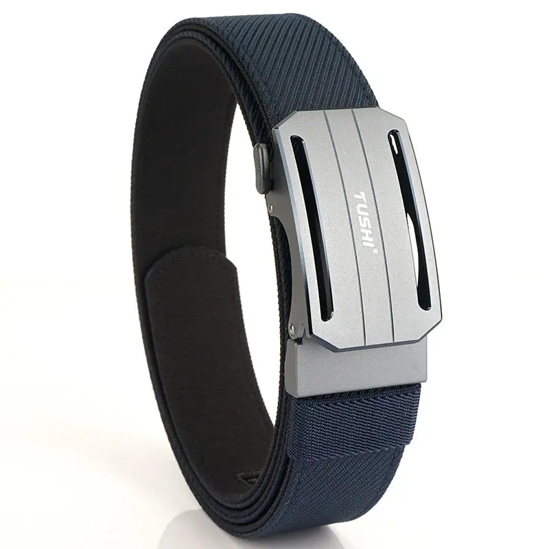 Men's Aluminum Belt with Black Nylon Strap