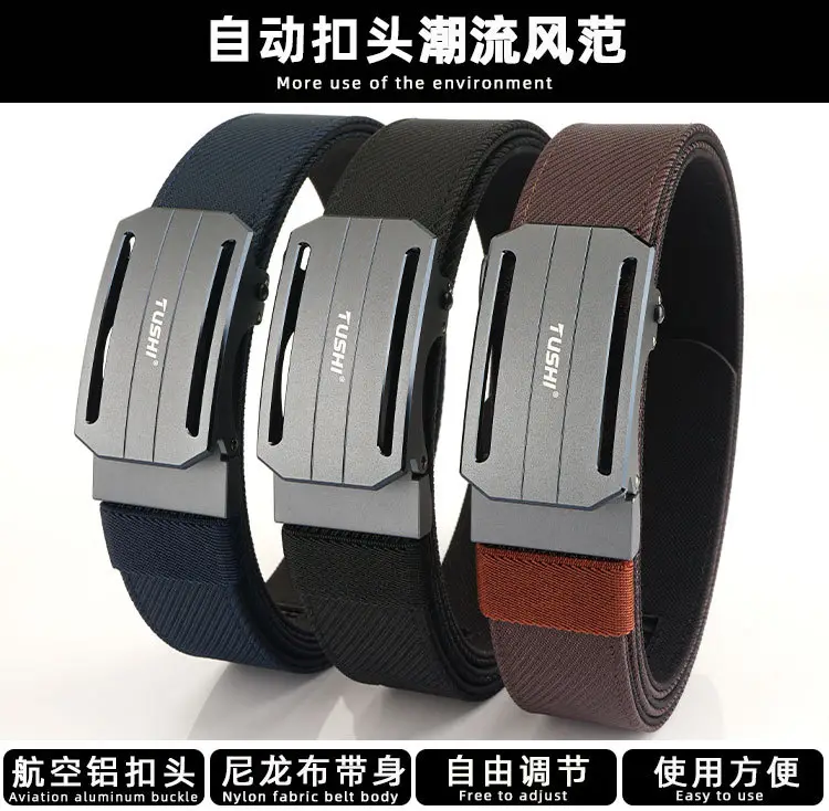 Men's Aluminum Belt with Black Nylon Strap — feature 3