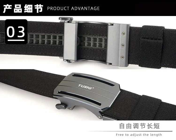 Men's Aluminum Belt with Black Nylon Strap — feature 9