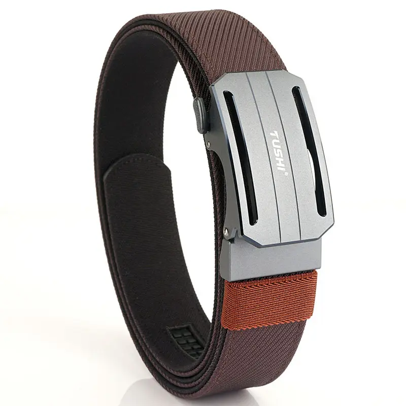 Men's Aluminum Belt with Black Nylon Strap