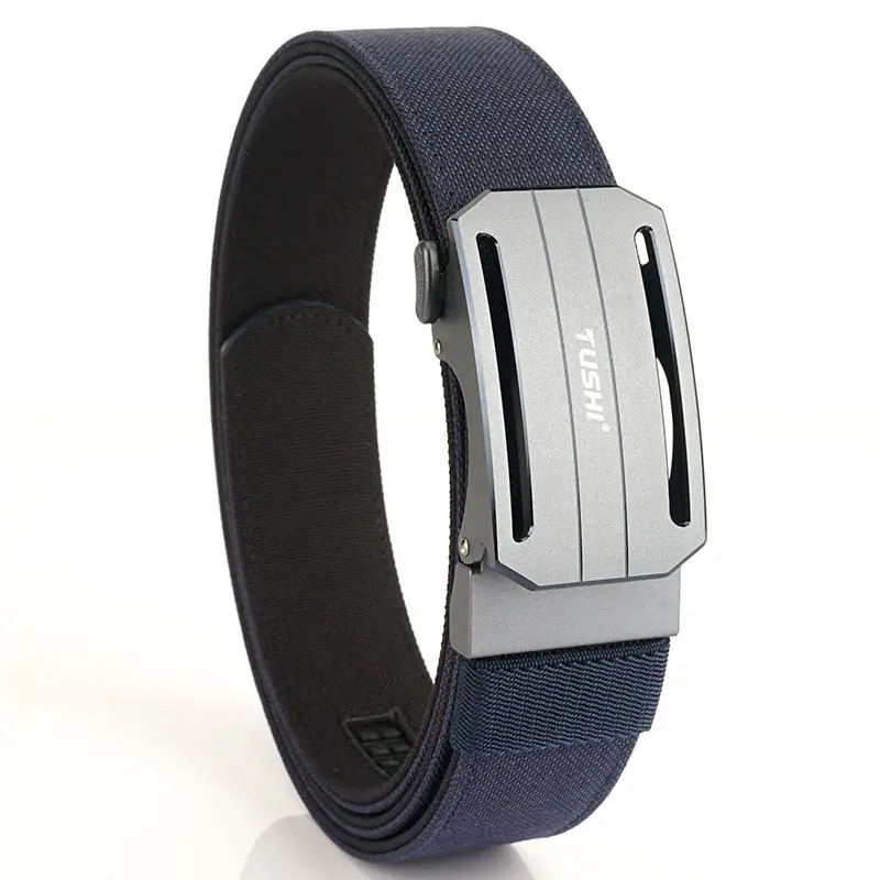 Men's Aluminum Belt with Black Nylon Strap