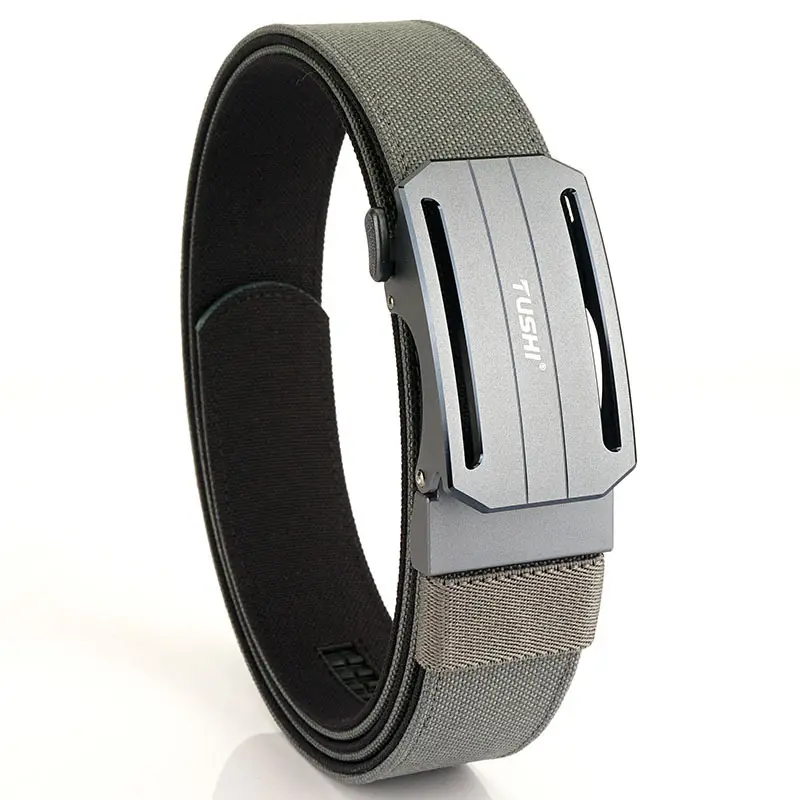 Men's Aluminum Belt with Black Nylon Strap