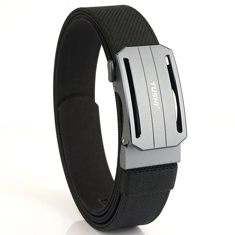Men's Aluminum Belt with Black Nylon Strap