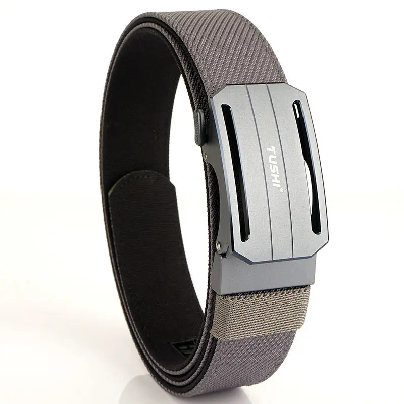 Men's Aluminum Belt with Black Nylon Strap