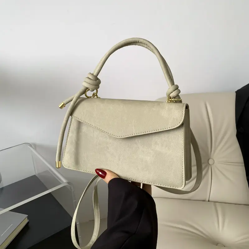 Women's Beige Embroidered Shoulder Bag 2024 Spring - Image 9