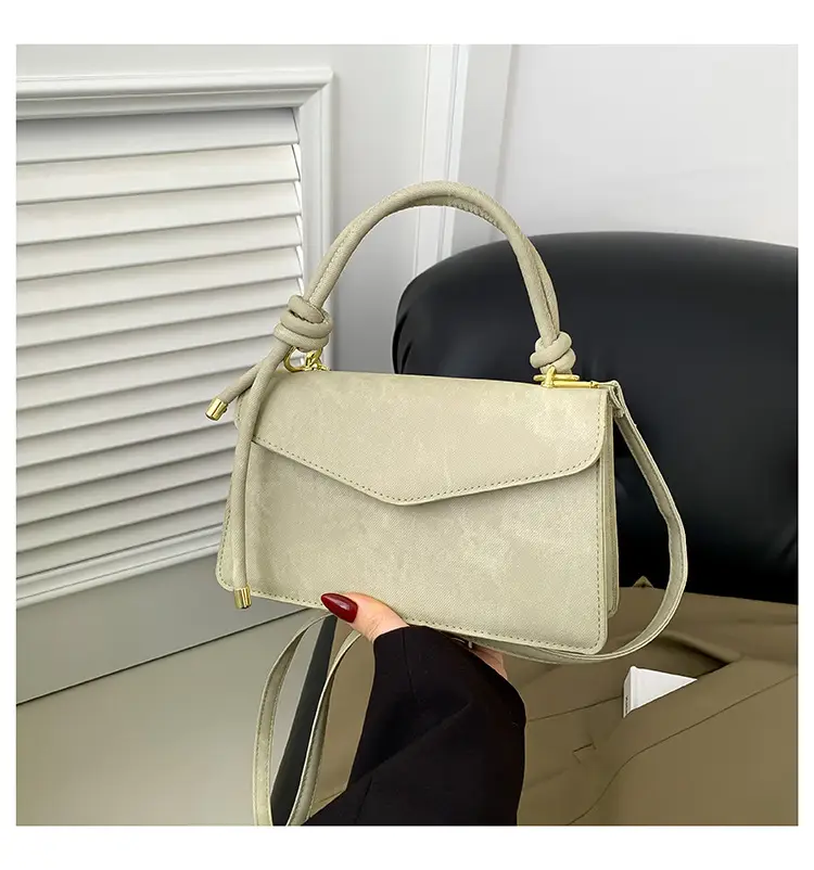 Women's Beige Embroidered Shoulder Bag 2024 Spring — feature 26