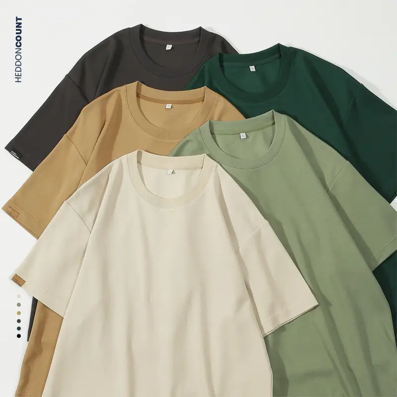 Dengjue Men's Twill T-Shirt Tan 2026 - Image 8