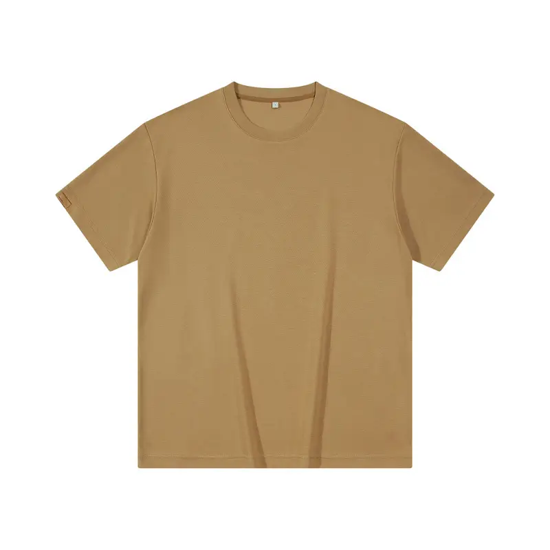 Dengjue Men's Twill T-Shirt Tan 2026 - Image 4