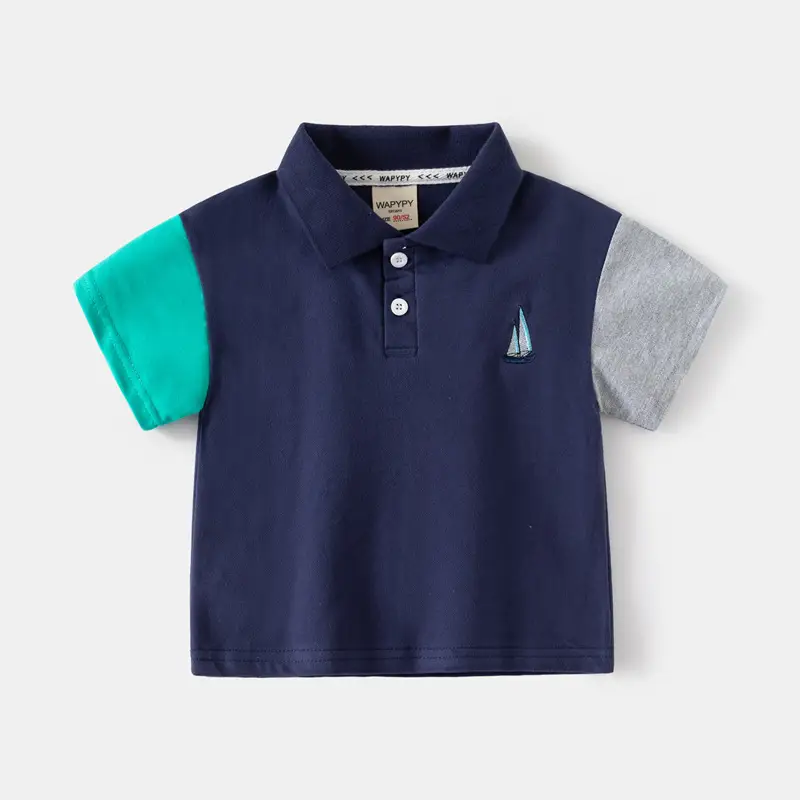 Summer Boys Polo Shirt Navy Green Grey 2026 - Image 4