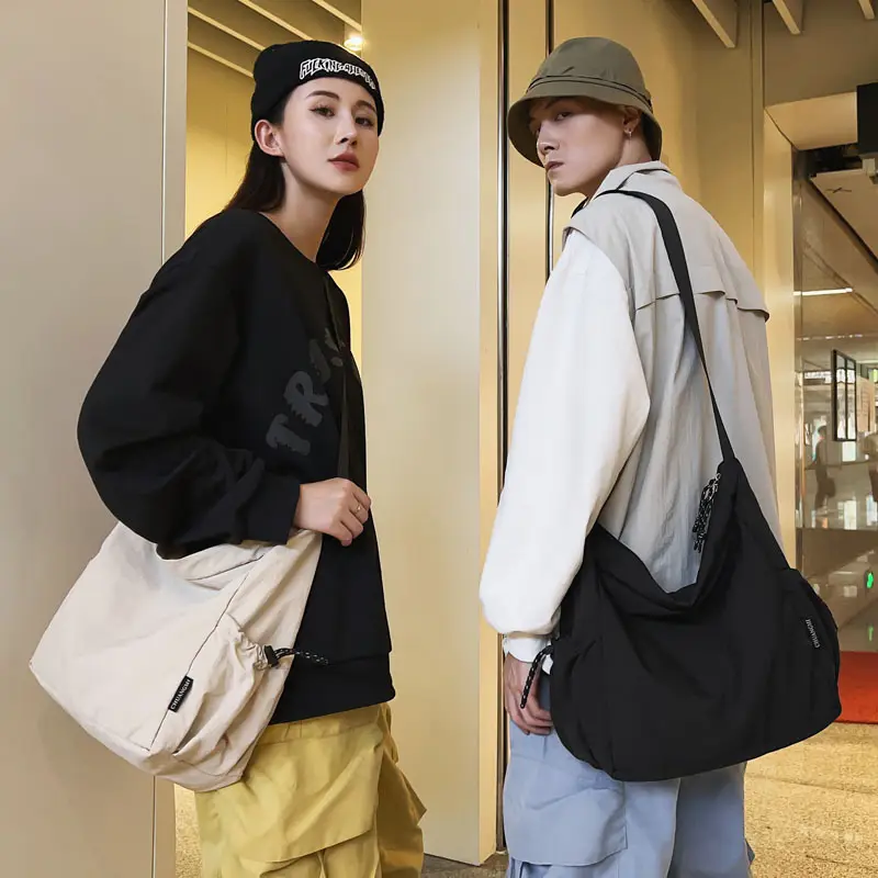Large Capacity Retro Nylon Shoulder Bag for Men Women - Image 8