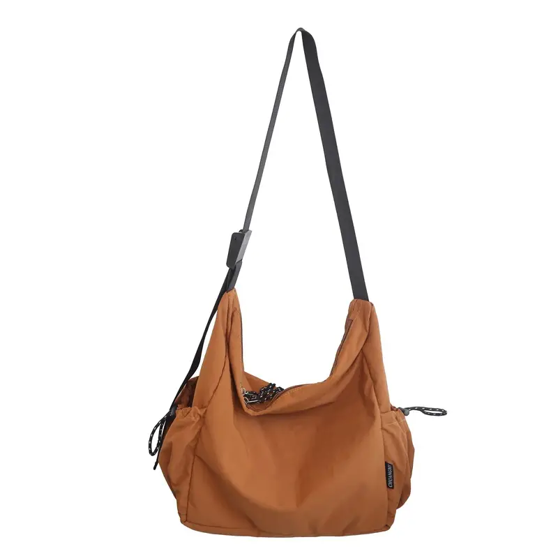 Large Capacity Retro Nylon Shoulder Bag for Men Women - Image 3
