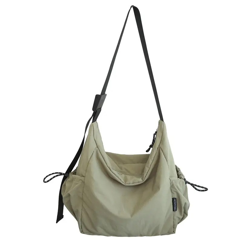 Large Capacity Retro Nylon Shoulder Bag for Men Women - Image 4