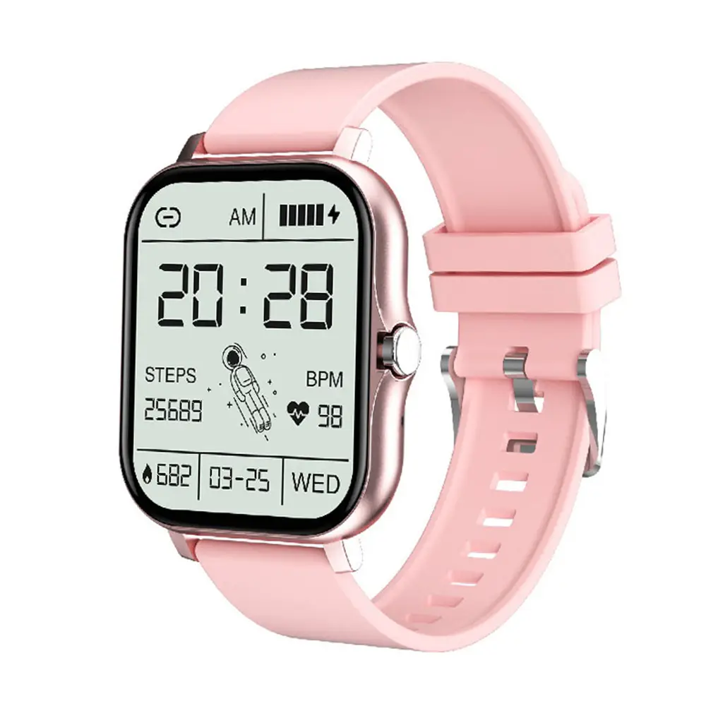 Pink H13 Smart Watch with Heart Rate & Blood Pressure Display