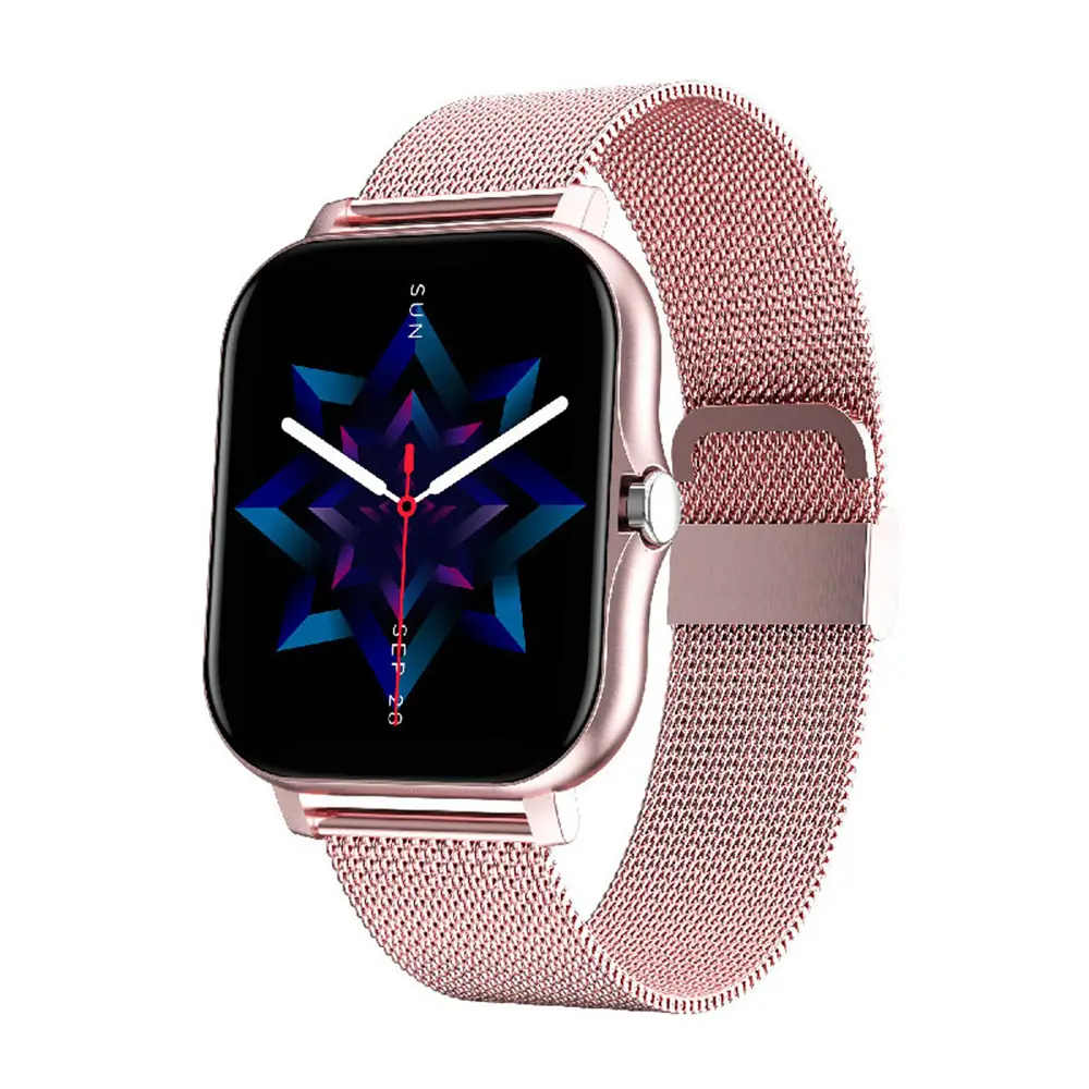 Pink H13 Smart Watch with Heart Rate & Blood Pressure Display