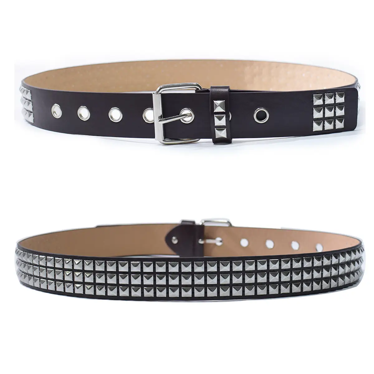 Black Rivet Hip Hop Belt for Men Women — feature 9