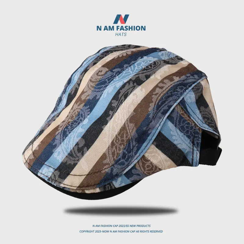 Japanese Retro Denim Peaked Cap Men's Casual Travel Hat — feature 6