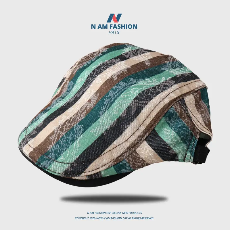 Japanese Retro Denim Peaked Cap Men's Casual Travel Hat — feature 7