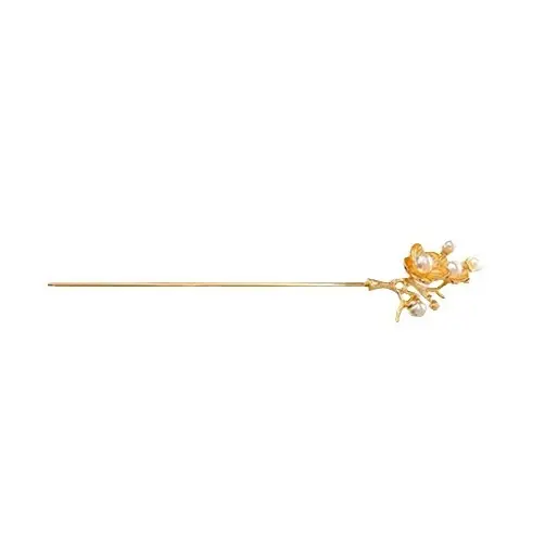 Women's Hanfu Hairpin with Tassels Gold Plated