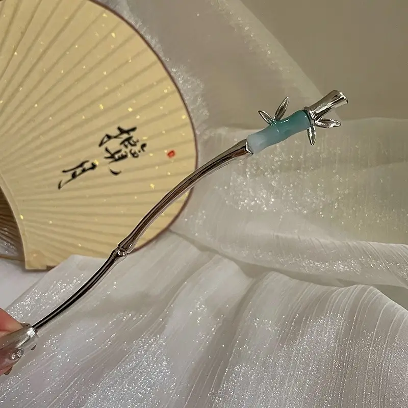 Women's Hanfu Hairpin with Tassels Gold Plated