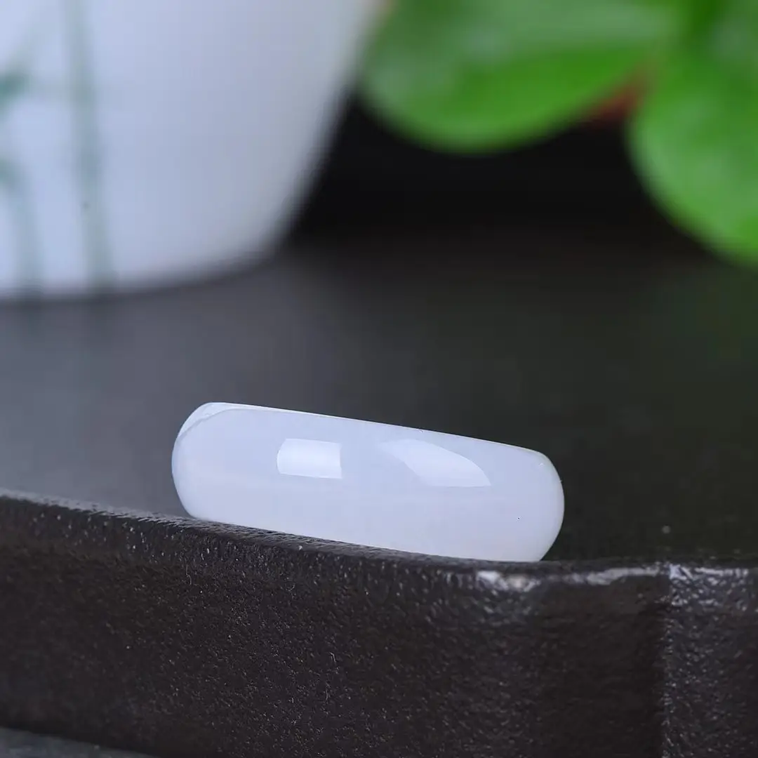 White Golden Silk Jade Ring Unisex Fashionable — feature 8