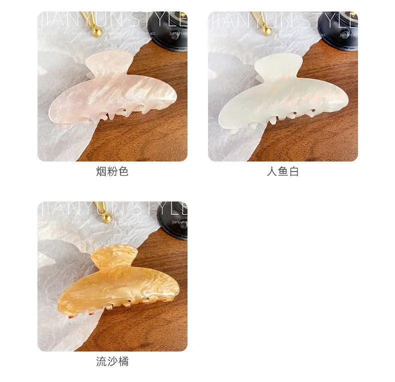 New Streamer Colorful Acrylic Shark Clip for Women — feature 5