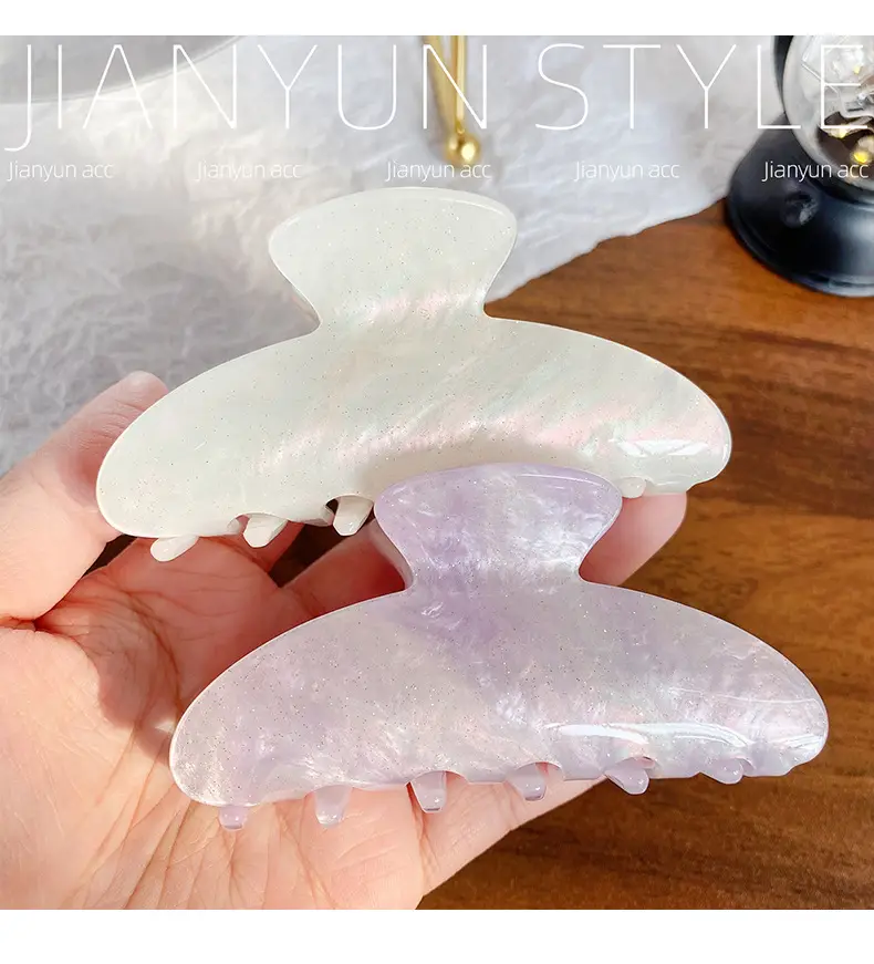 New Streamer Colorful Acrylic Shark Clip for Women — feature 8