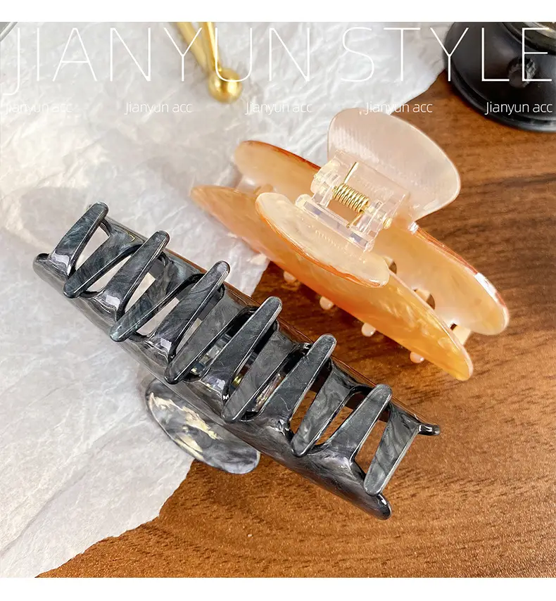 New Streamer Colorful Acrylic Shark Clip for Women — feature 9