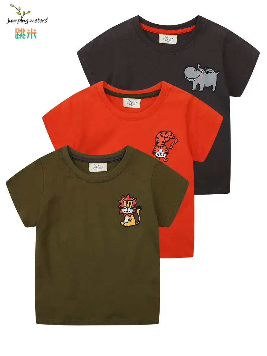 Olive Green New Kids Cotton Crewneck T-Shirt Medium - Image 3