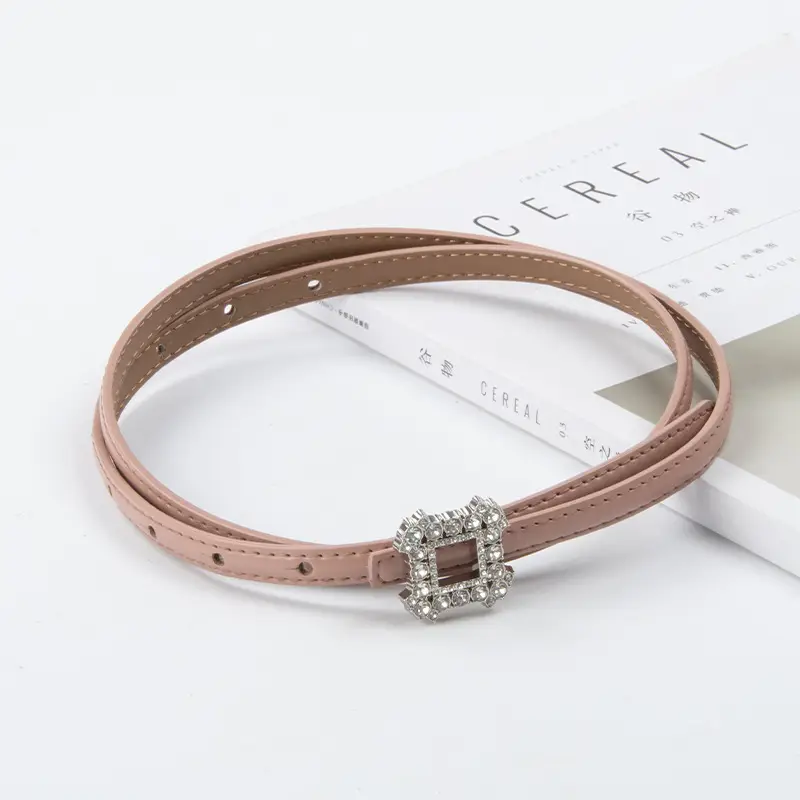 Women's Diamond-Encrusted Belted Belt with Jeans - Image 19