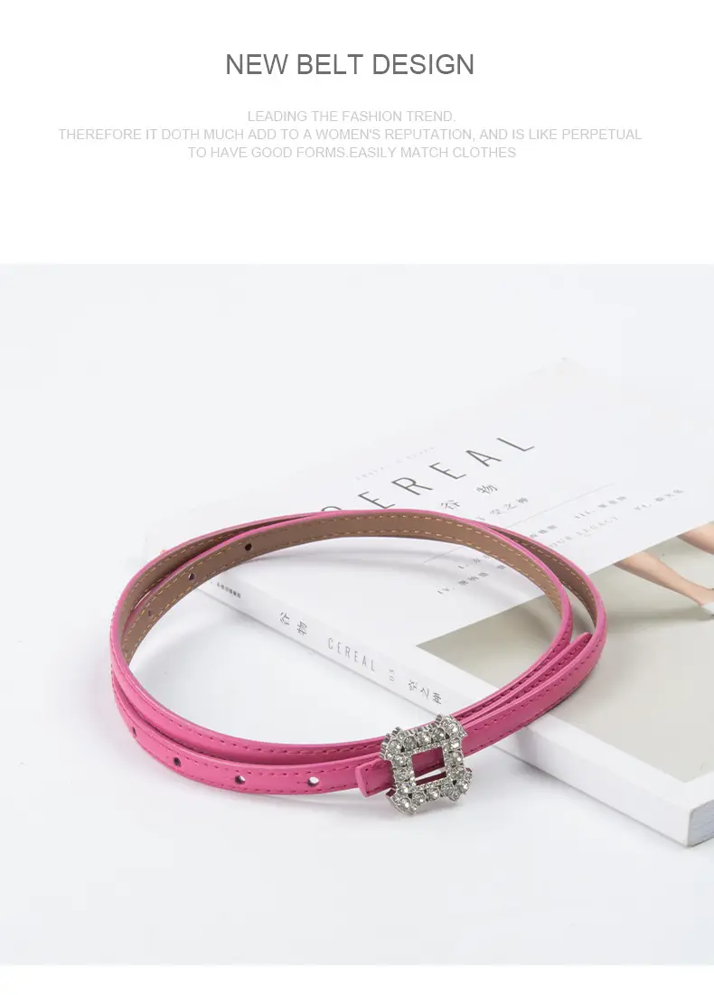 Women's Diamond-Encrusted Belted Belt with Jeans — feature 13