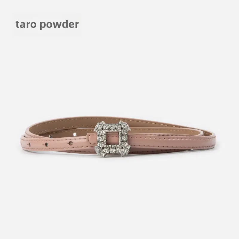 Women's Diamond-Encrusted Belted Belt with Jeans - Image 10