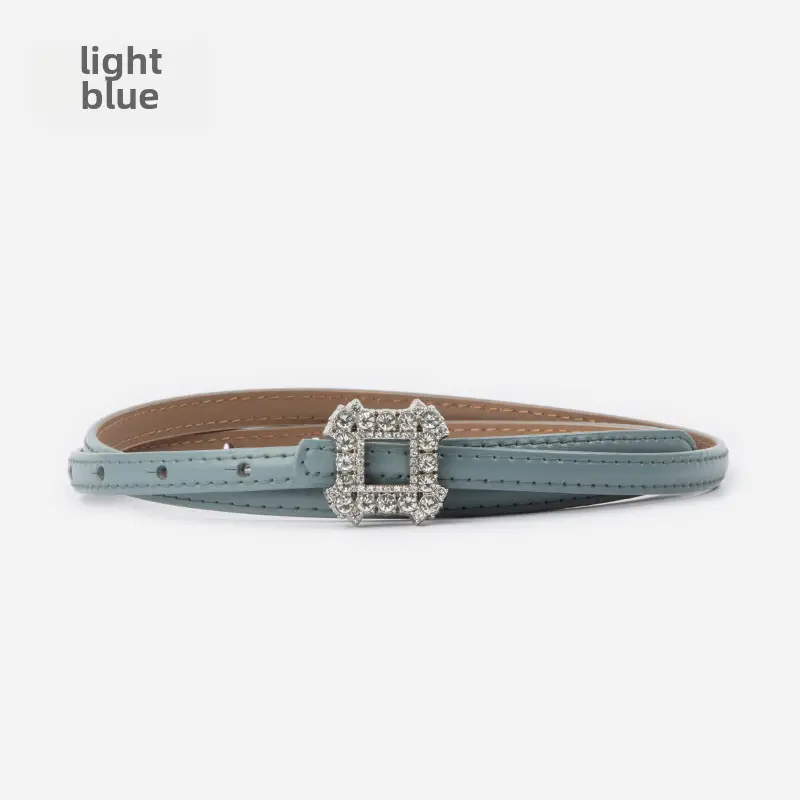 Women's Diamond-Encrusted Belted Belt with Jeans - Image 13