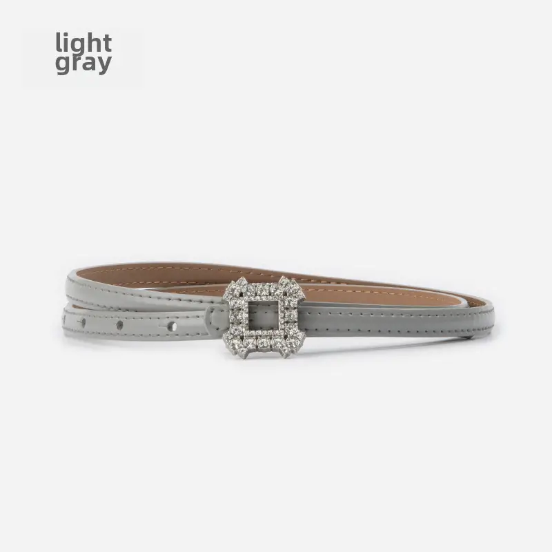 Women's Diamond-Encrusted Belted Belt with Jeans - Image 14