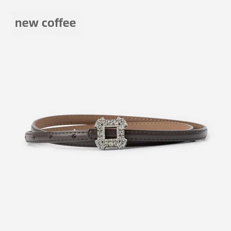 Women's Diamond-Encrusted Belted Belt with Jeans - Image 15