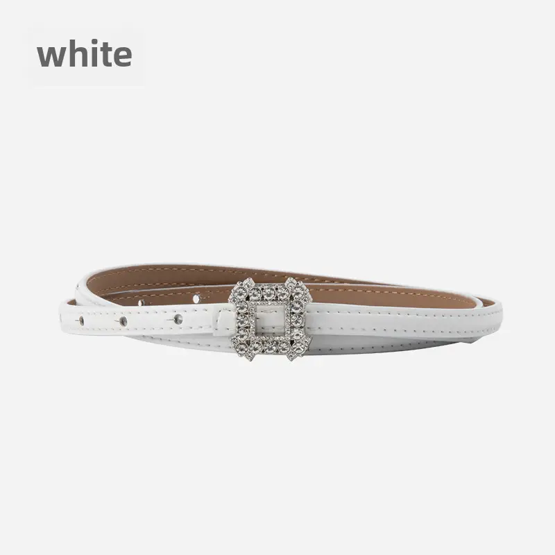 Women's Diamond-Encrusted Belted Belt with Jeans - Image 6