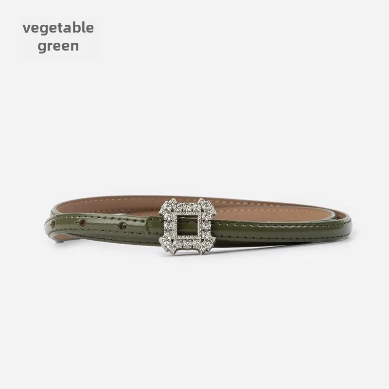 Women's Diamond-Encrusted Belted Belt with Jeans - Image 7