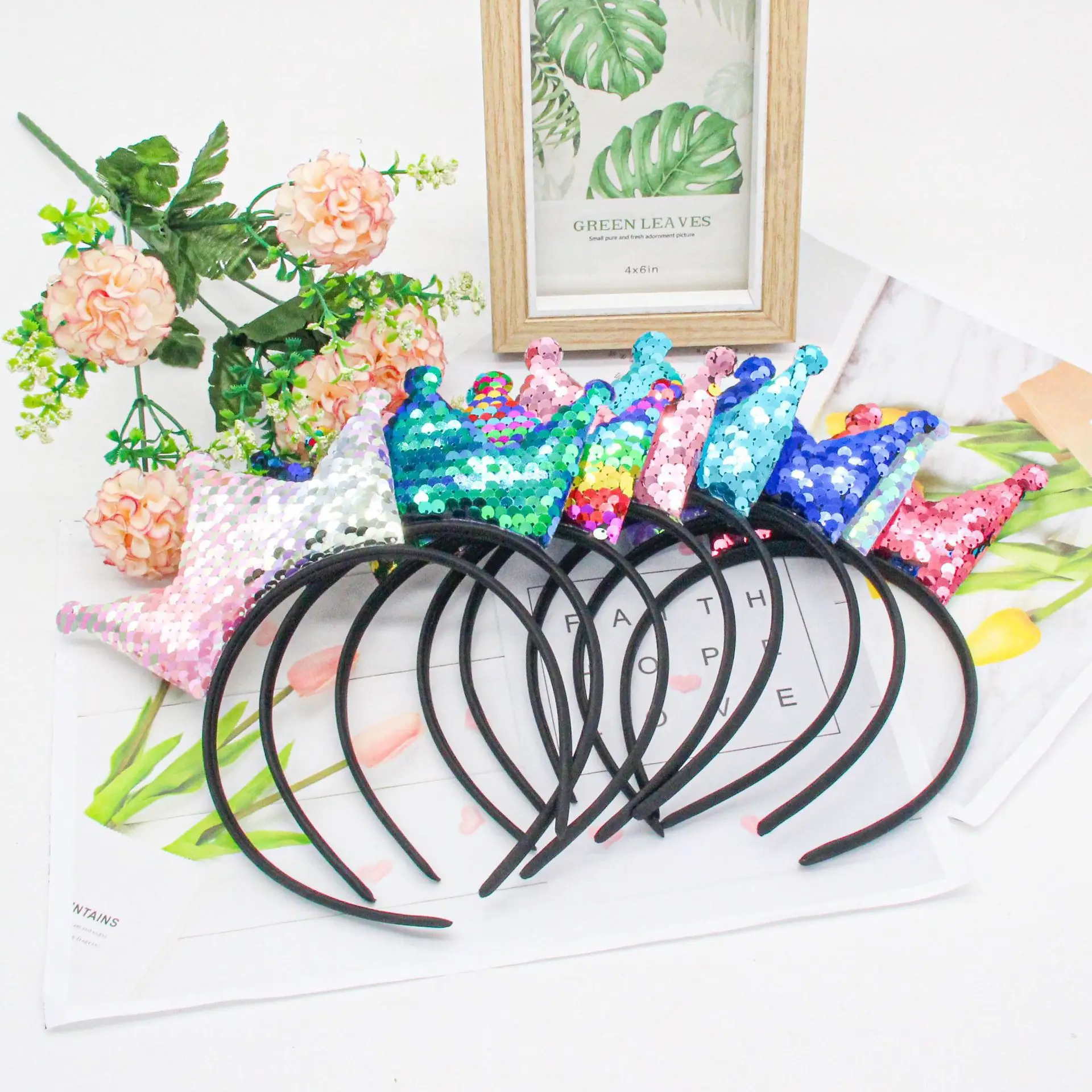 New Sequin Crossbody Headband for Girls & Women