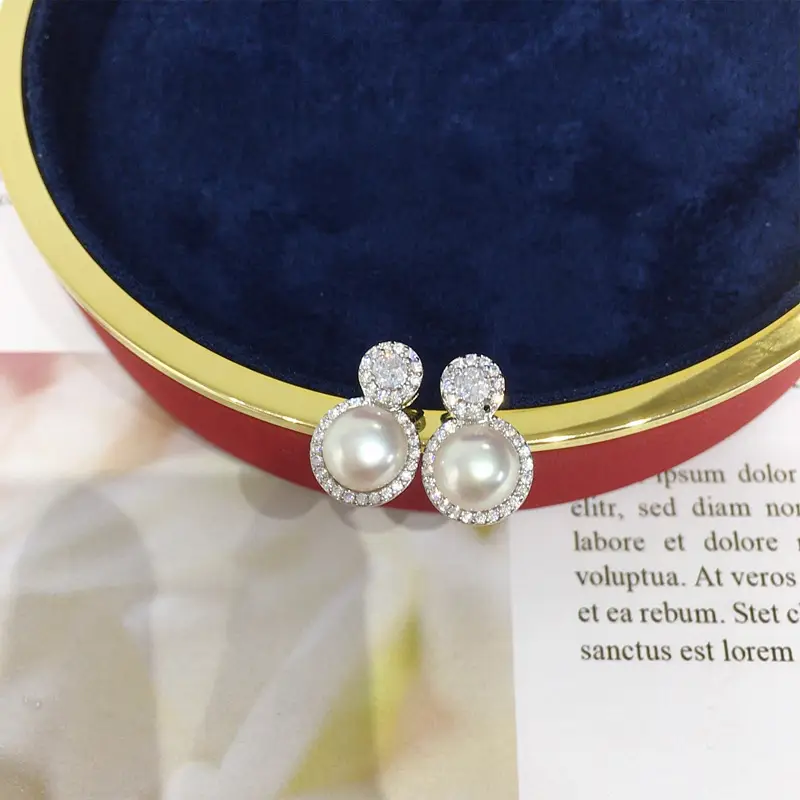 Princess Pearl Earrings 18K Gold S925 Sterling Silver - Image 5