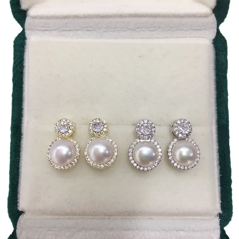 Princess Pearl Earrings 18K Gold S925 Sterling Silver - Image 7