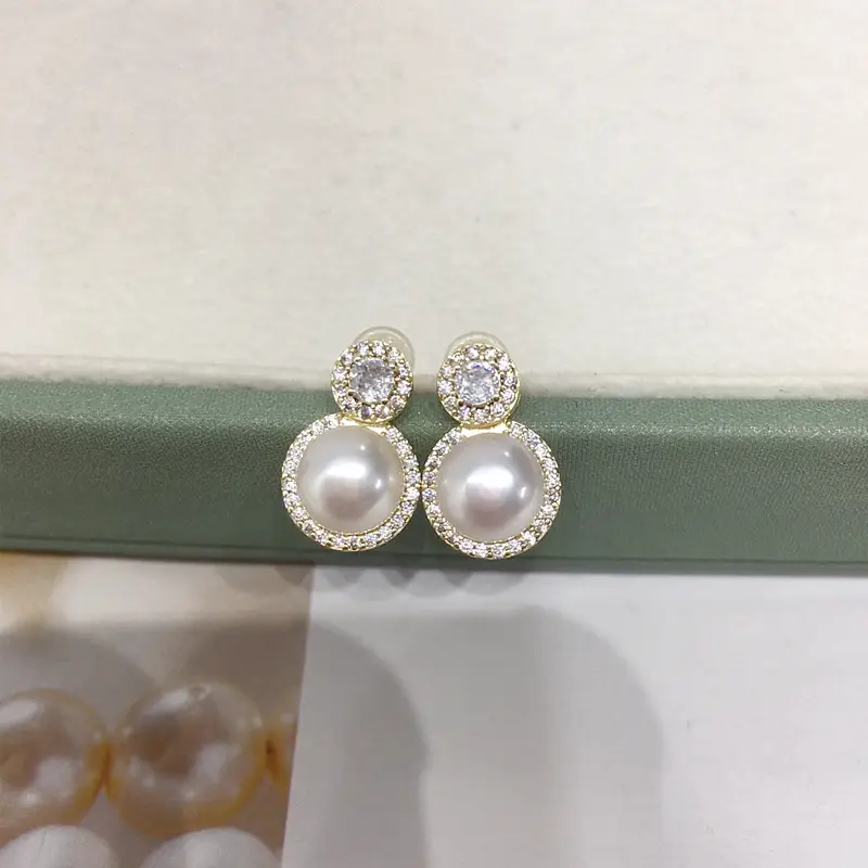 Princess Pearl Earrings 18K Gold S925 Sterling Silver — feature 10