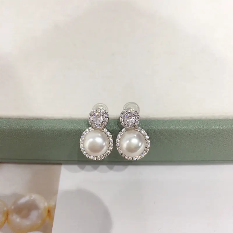 Princess Pearl Earrings 18K Gold S925 Sterling Silver — feature 11
