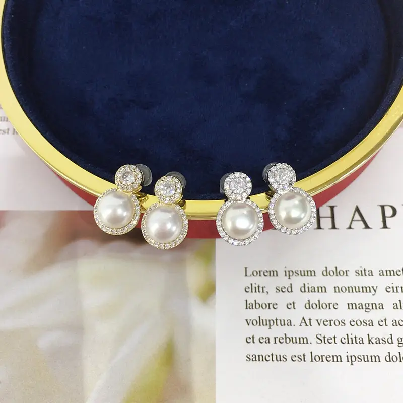 Princess Pearl Earrings 18K Gold S925 Sterling Silver — feature 2