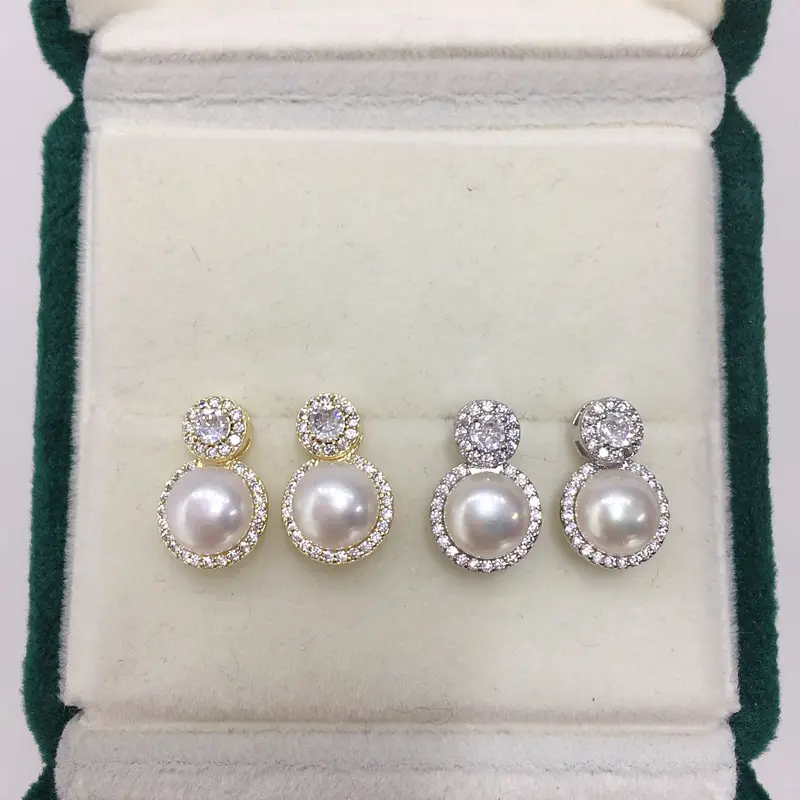Princess Pearl Earrings 18K Gold S925 Sterling Silver — feature 8