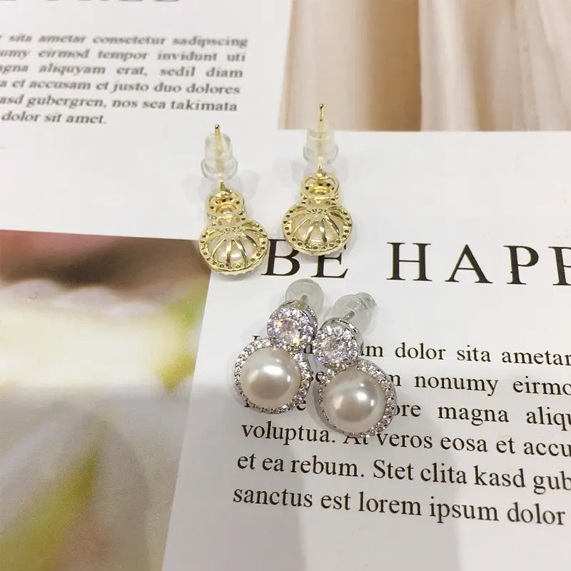 Princess Pearl Earrings 18K Gold S925 Sterling Silver — feature 9