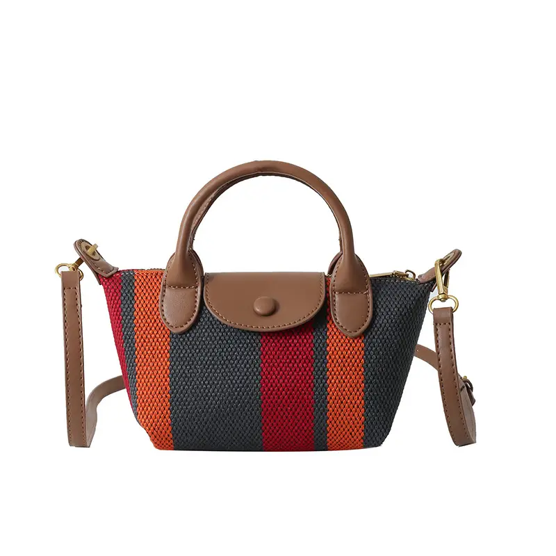 Women's Striped Handbag Black White 2024 Spring - Image 6