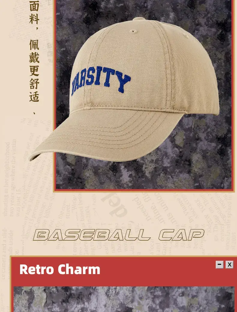 Navy Blue Fursity Embroidered Peaked Cap — feature 13