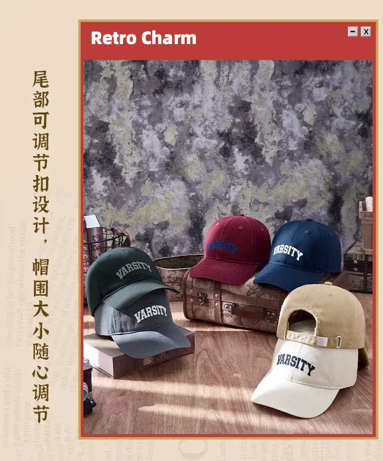 Navy Blue Fursity Embroidered Peaked Cap — feature 16